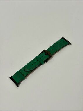Fancy Bands Green Leather Apple Watch Strap with Black Hardware